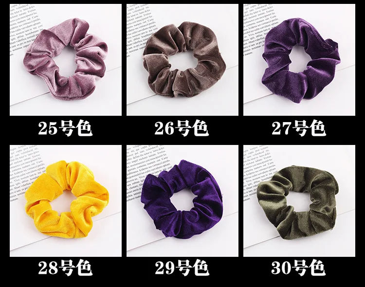 Velvet Scrunchie Women Girls Elastic Hair Rubber Bands Accessories Gum For Women Tie Hair Ring Rope Ponytail Holder Headdress