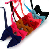 Men's Big Bow Ties For Women Men Micro Suede Bowtie Candy Solid Corduroy Butterfly Soft Lithe Gravata Wedding Party Tie Bowknot