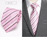 20 Style Formal Ties Business Vestidos Wedding Classic Men's Tie Stripe Grid 8cm Corbatas Dress Fashion Accessories Men Necktie