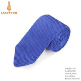 Fashion Slim Neck Tie Wedding Knitt Necktie for Men Skinny Knit Ties Man Gravata Candy Color Navy Narrow Knitted Slim Neckties