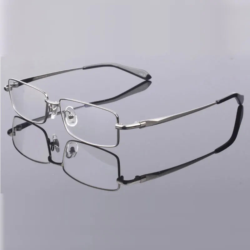 Handoer Men Eyeglasses Frame Pure Titanium Optical Glasses Prescription Spectacles Full Rim Eyewear Metal Frame Glasses Frame