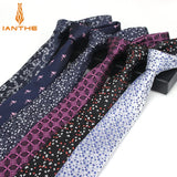 Luxury Men's Anchor Woven Pattern Ties for Men's Slim Neckties Polyester Jacquard Skinny Neck Tie Wedding Corbata Gravata Ties