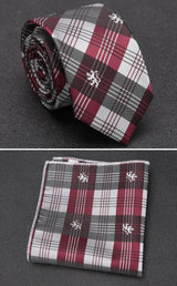 XGVOKH Men Tie Cravat Set Fashion Wedding Ties for Men Hanky Necktie Dot Striped Gravata Jacquard Tie Social Party Accessories