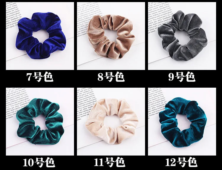 Velvet Scrunchie Women Girls Elastic Hair Rubber Bands Accessories Gum For Women Tie Hair Ring Rope Ponytail Holder Headdress