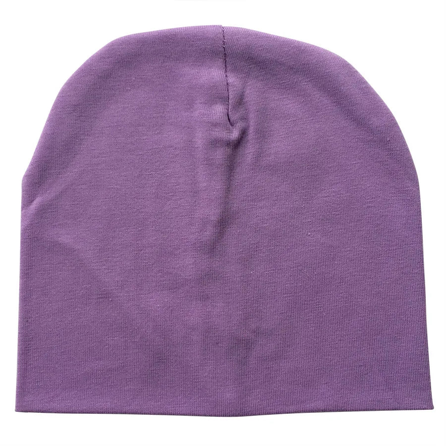 Cotton Newborn Baby Hat Girl Boy Cap Newborn 0-2Years Kids Beanie Candy Color White Black Cotton Casual Nightcap Children Cap