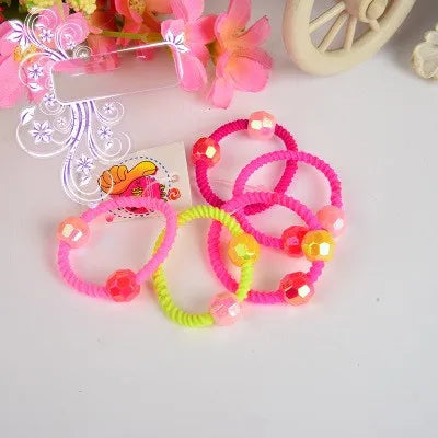 5pcs/lot Hair rubber band accessories cheapest rezinochki wholesale fluorescence candy colors hair elastics