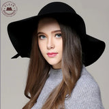 Fashion Winter Fedora Hats for Women Hat Vintage Bowler Jazz Top Cap Felt Wide Brim Floppy Sun Beach Cashmere Church Caps