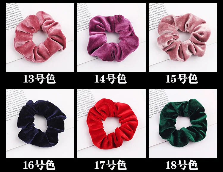 Velvet Scrunchie Women Girls Elastic Hair Rubber Bands Accessories Gum For Women Tie Hair Ring Rope Ponytail Holder Headdress