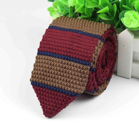 New Style Fashion Men's Colourful Tie Knit Knitted Ties Necktie Normal Slim Classic Woven Cravate Narrow Neckties