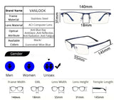Men's Blue Light Blocking Glasses for Computer Eyeglasses Blaulicht Gaming Protection Blue Ray Goggles Anti Radiation Antiglare