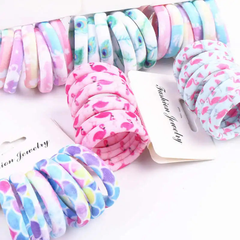 6PCS/Sett Cute Girls Elastic Hair Bands Scrunchies Ponytail Holder Rubber Bands Hair Ties Sweet Kids Hair Rope Hair Accessories