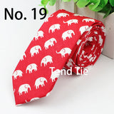 Cotton Men's Colourful Tie Duck Dog Fruit Flower Ties Narrow Kids Children Necktie Slim Skinny Cravate Narrow Thick Neckties