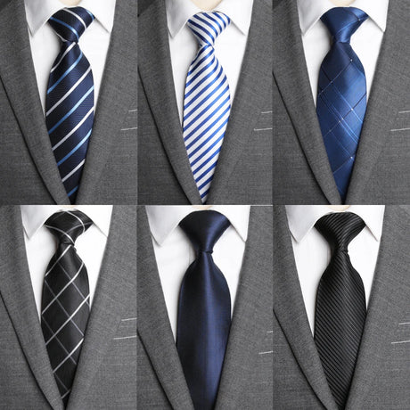 20 Style Formal Ties Business Vestidos Wedding Classic Men's Tie Stripe Grid 8cm Corbatas Dress Fashion Accessories Men Necktie