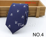 Skull Ties For Men New Casual Slim Classic Polyester Neckties Fashion Man Tie for Wedding Halloween Party Male tie Neckwear