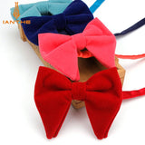Men's Big Bow Ties For Women Men Micro Suede Bowtie Candy Solid Corduroy Butterfly Soft Lithe Gravata Wedding Party Tie Bowknot
