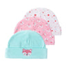 New Born Baby Boy Hats 3/5Pieces Cotton Baby Girls Hats Cartoon 0-6Months Unisex Soft Solid Color Infant Accessories