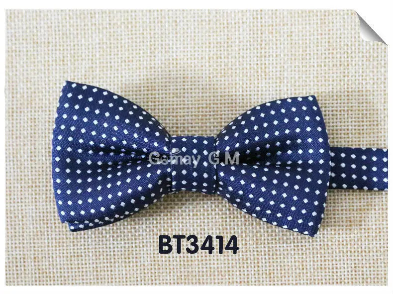 NEW Dots Children Bowtie Fashion Neckwear Adjustable Unisex Bow Tie for Boy and Girl Polyester Pre-Tied