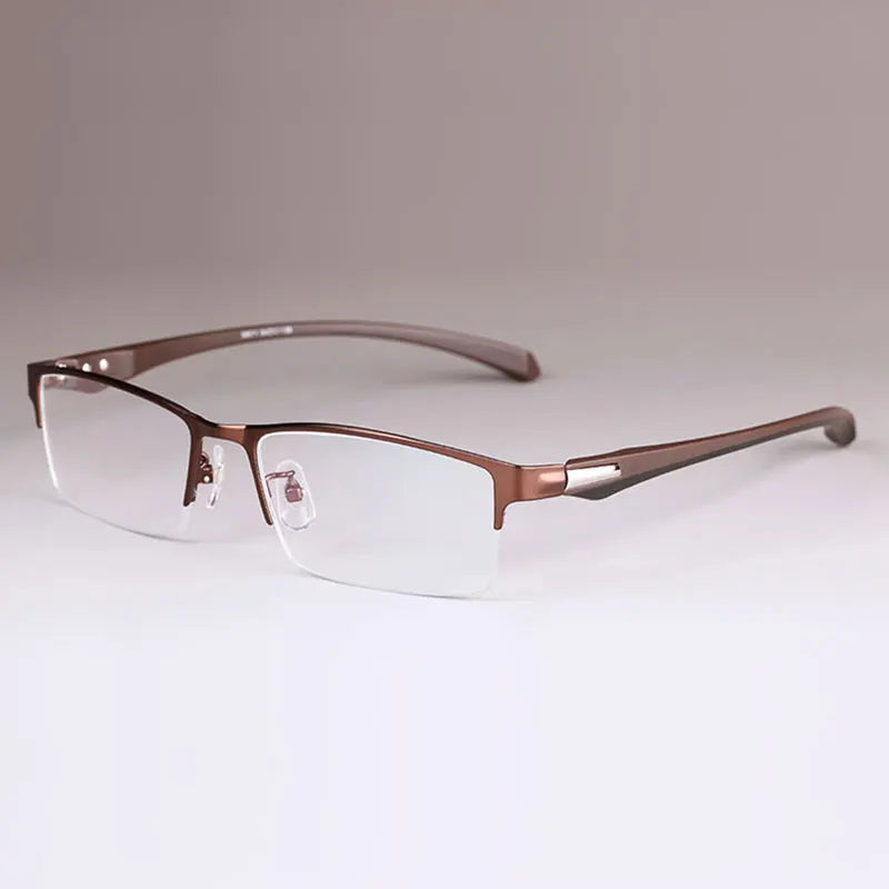 Men Titanium Alloy Eyeglasses Frame for Men Eyewear Flexible Temples Legs IP Electroplating Alloy Material,Full Rim and Half Rim