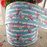 1" 25mm/1-1/2" 38mm 5 Yards Flowers Printed Grosgrain Ribbons DIY 100% Polyester Hair Bows Handmade Grosgrain Ribbons 18091905