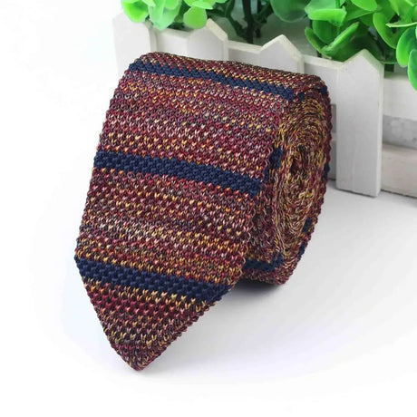 New Style Fashion Men's Colourful Tie Knit Knitted Ties Necktie Normal Slim Classic Woven Cravate Narrow Neckties