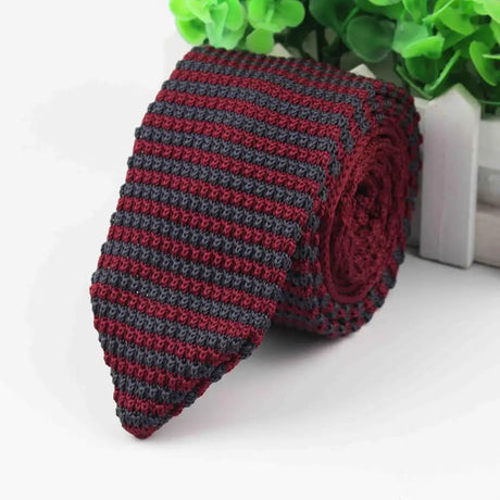 New Style Fashion Men's Colourful Tie Knit Knitted Ties Necktie Normal Slim Classic Woven Cravate Narrow Neckties