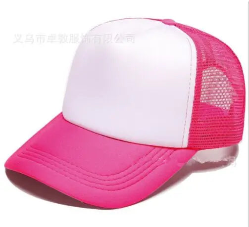 1 Piece Custom Logo Mesh Hats Men's Relaxation Hat Cheap Adult Adjustable Polyester Baseball Caps Students Hat Free Design