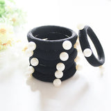 8 Pcs/lot Candy Fluorescence Colored Hair Holders High Quality Pearl Rubber Bands Hair Elastics Accessories Girl Women Tie Gum