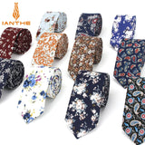 6cm Brand New Mens Cotton Casual Necktie Wedding Groom Leaf Neck Ties For Man Birds Print Gravatas Business Classic Neckwear