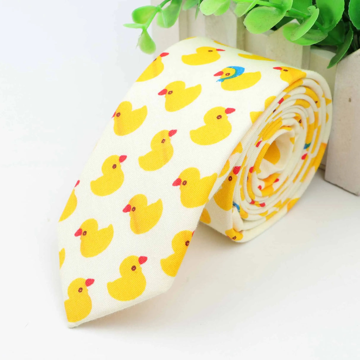 Cotton Men's Colourful Tie Duck Dog Fruit Flower Ties Narrow Kids Children Necktie Slim Skinny Cravate Narrow Thick Neckties