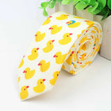 Cotton Men's Colourful Tie Duck Dog Fruit Flower Ties Narrow Kids Children Necktie Slim Skinny Cravate Narrow Thick Neckties