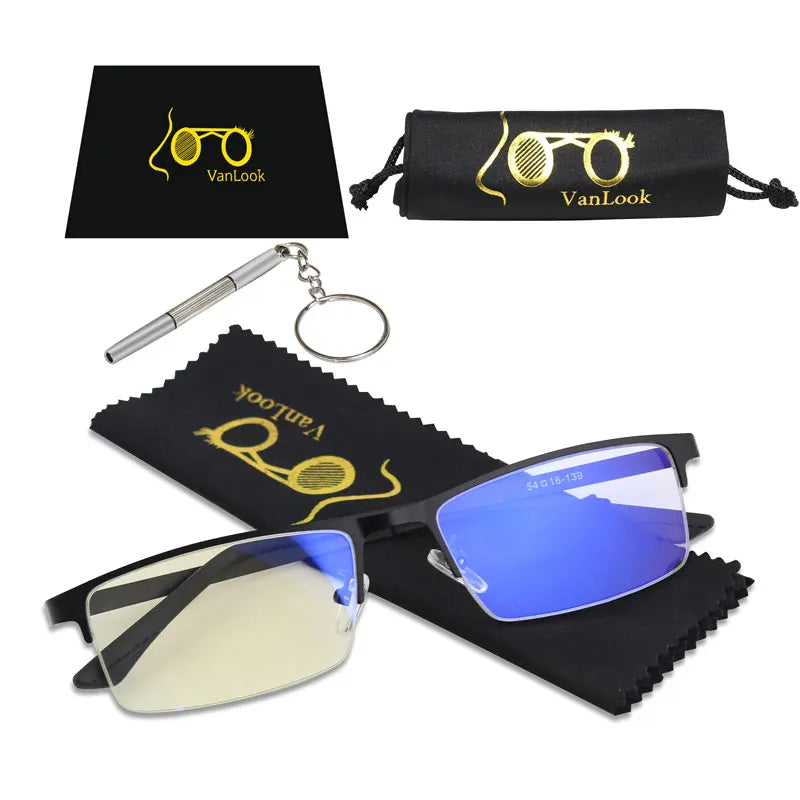 Men's Blue Light Blocking Glasses for Computer Eyeglasses Blaulicht Gaming Protection Blue Ray Goggles Anti Radiation Antiglare