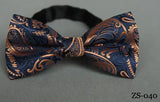 RBOCOTT Men's Bow Tie Gold Paisley Bowtie Business Wedding Bowknot Dot Blue And Black Bow Ties For Groom Party Accessories