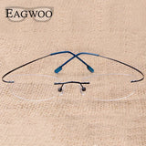 Pure Titanium Eyeglasses Rimless flexible Optical Frame Prescription Spectacle Frameless Glasses Eye glasses 010 Line Temple
