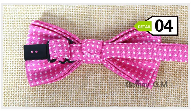 NEW Dots Children Bowtie Fashion Neckwear Adjustable Unisex Bow Tie for Boy and Girl Polyester Pre-Tied