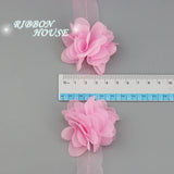 (60pieces/lot) 50mm petal Chiffon lace fabric Webbing Decoration Love gift ribbons crafts