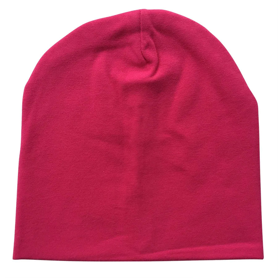 Cotton Newborn Baby Hat Girl Boy Cap Newborn 0-2Years Kids Beanie Candy Color White Black Cotton Casual Nightcap Children Cap