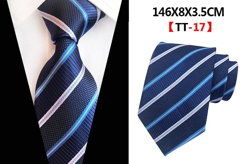 New Design Paisley Plaid Jacquard Woven Silk Mens Ties Neck Tie 8cm Striped Ties for Men Business Suit Business Wedding Party