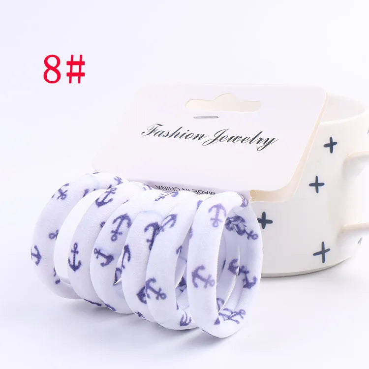 6PCS/Sett Cute Girls Elastic Hair Bands Scrunchies Ponytail Holder Rubber Bands Hair Ties Sweet Kids Hair Rope Hair Accessories
