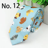 Cotton Men's Colourful Tie Duck Dog Fruit Flower Ties Narrow Kids Children Necktie Slim Skinny Cravate Narrow Thick Neckties