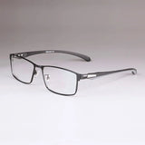 Men Titanium Alloy Eyeglasses Frame for Men Eyewear Flexible Temples Legs IP Electroplating Alloy Material,Full Rim and Half Rim