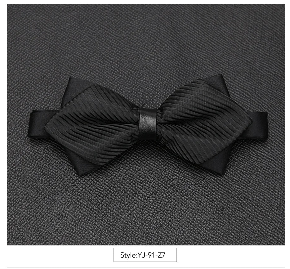 Men Bowtie Newest Butterfly Knot Mens Accessories Luxurious Bow Tie Black Cravat Formal Commercial Suit Wedding Ceremony Ties