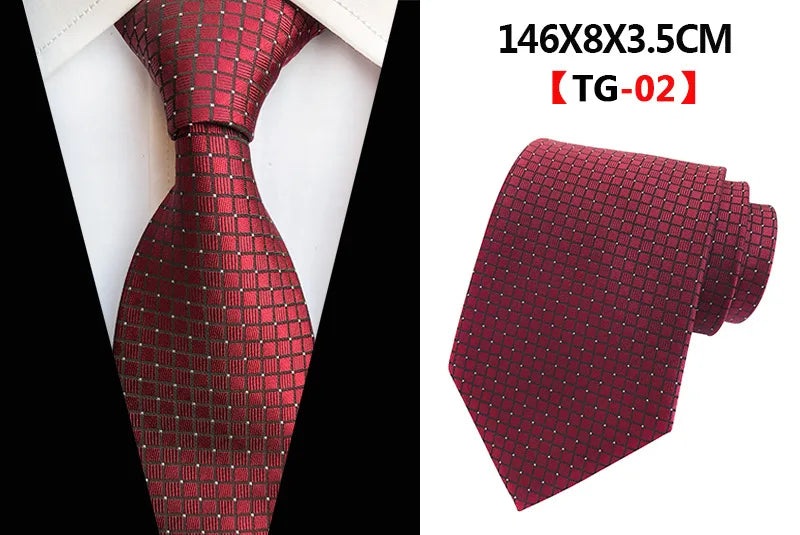 New Design Paisley Plaid Jacquard Woven Silk Mens Ties Neck Tie 8cm Striped Ties for Men Business Suit Business Wedding Party