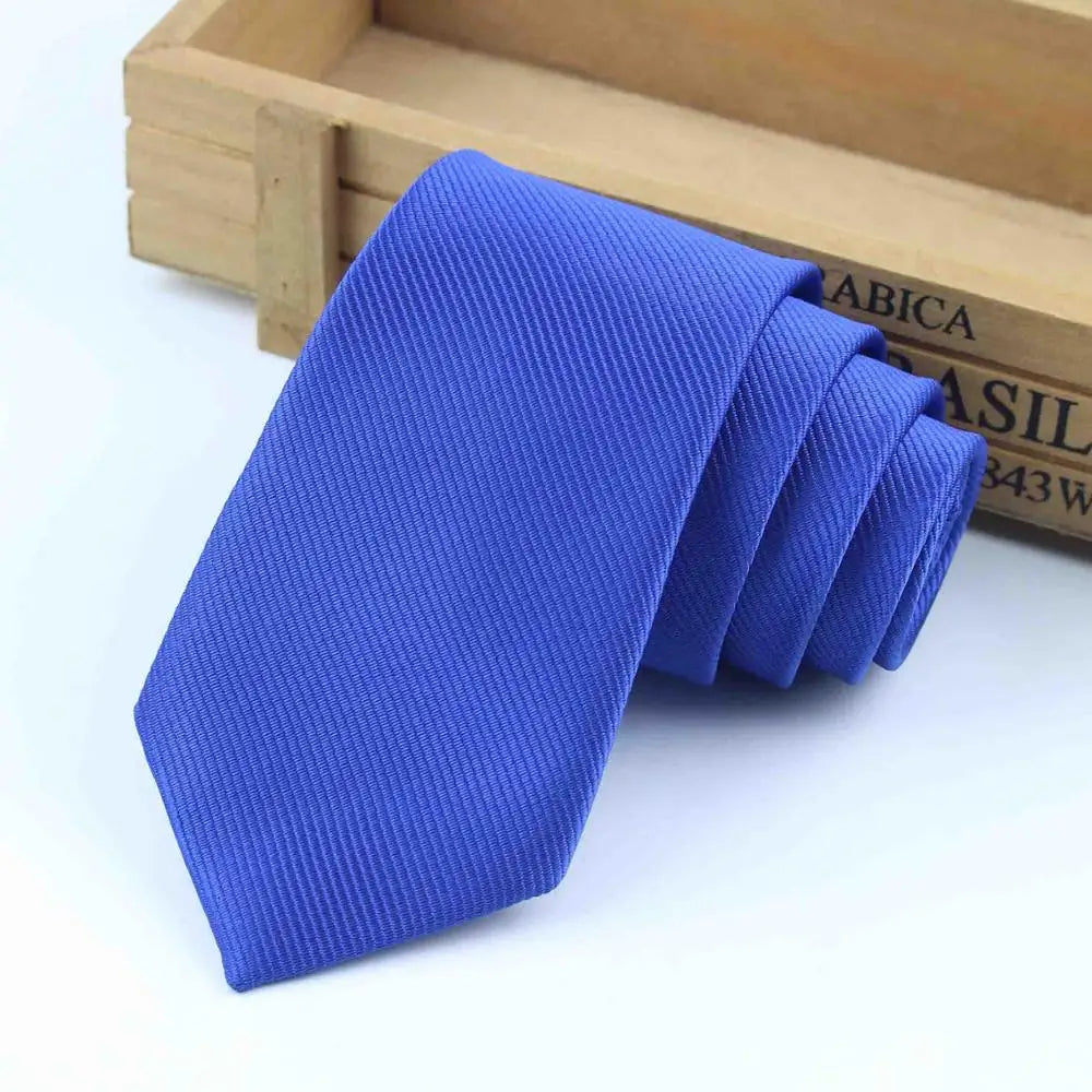 Formal Skinny Size Necktie 2.5inch Groom Gentleman Narrow Ties Men Wedding Party Polyester Gravata 6cm Width