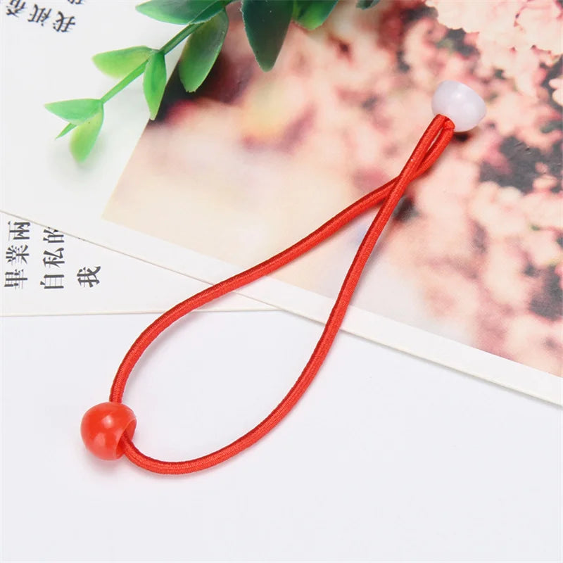 Korean Fashion Elastic Hair Bands DIY Flower Hairband Round Hoop Cute Ribbon Ball Scrunchies 100Pcs/Lot Girls Hair Accessories
