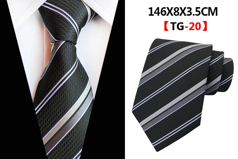 New Design Paisley Plaid Jacquard Woven Silk Mens Ties Neck Tie 8cm Striped Ties for Men Business Suit Business Wedding Party