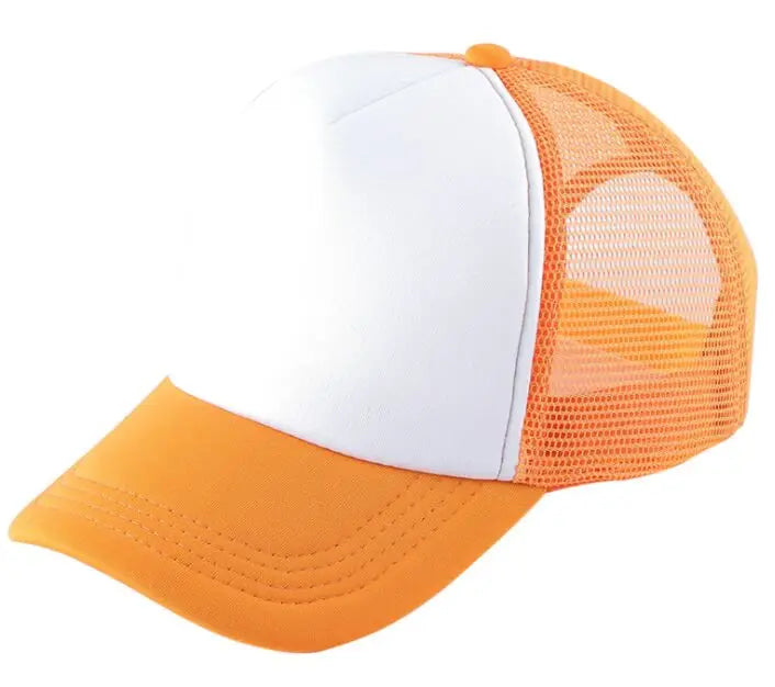 1 Piece Custom Logo Mesh Hats Men's Relaxation Hat Cheap Adult Adjustable Polyester Baseball Caps Students Hat Free Design