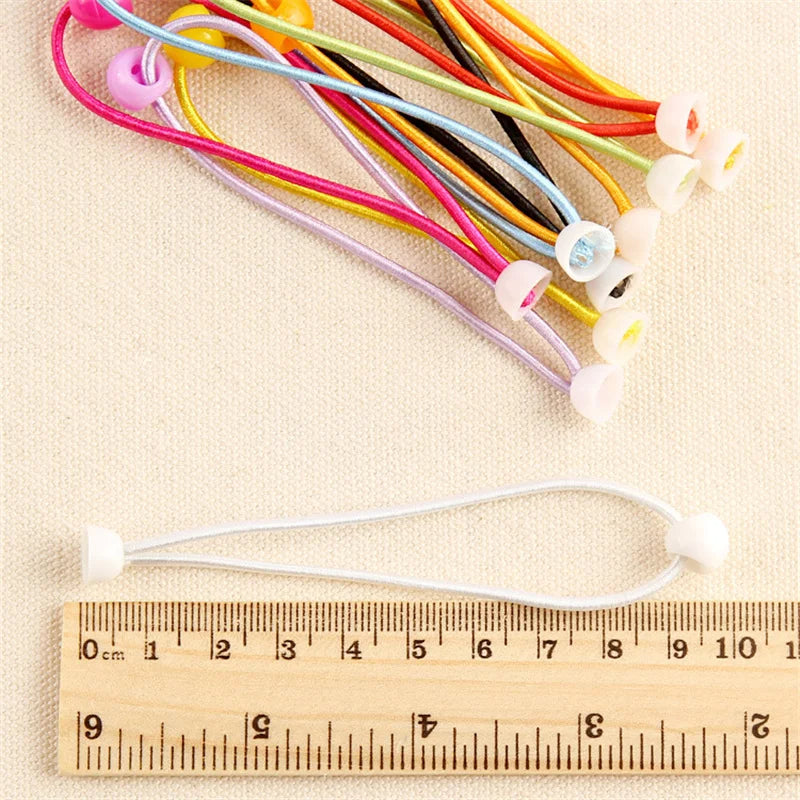 Korean Fashion Elastic Hair Bands DIY Flower Hairband Round Hoop Cute Ribbon Ball Scrunchies 100Pcs/Lot Girls Hair Accessories