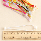 Korean Fashion Elastic Hair Bands DIY Flower Hairband Round Hoop Cute Ribbon Ball Scrunchies 100Pcs/Lot Girls Hair Accessories