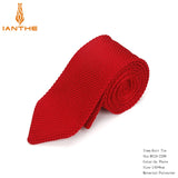 Fashion Slim Neck Tie Wedding Knitt Necktie for Men Skinny Knit Ties Man Gravata Candy Color Navy Narrow Knitted Slim Neckties