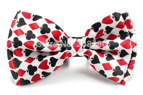 Bow Ties For Men Fashion Playing Card/Poker Red Black Tuxedo Dress Bowtie Party Formal Gift Wedding Shirts Cravat Drop Shipping